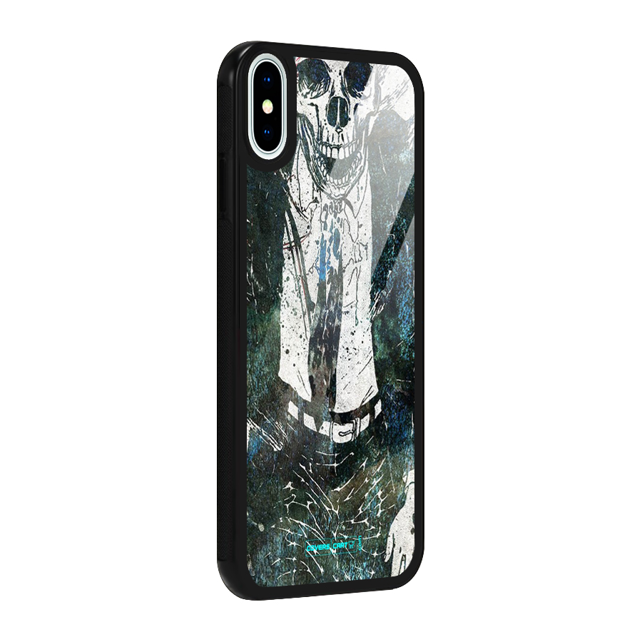 Skeleton in a Suit Glass Back Case for iPhone X