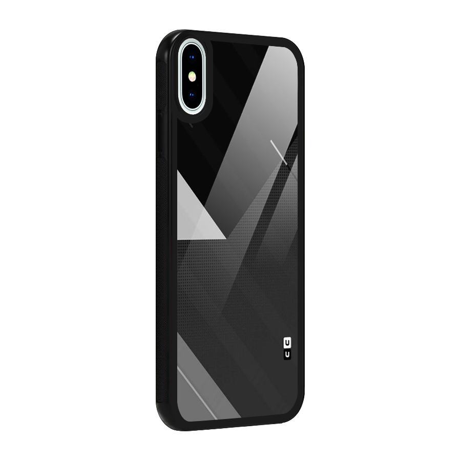 Slant Grey Glass Back Case for iPhone X