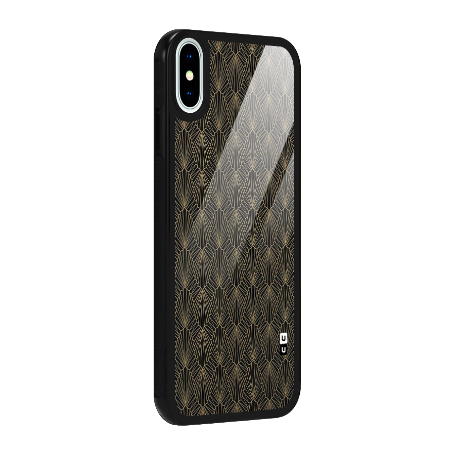 Small Hills Lines Glass Back Case for iPhone X