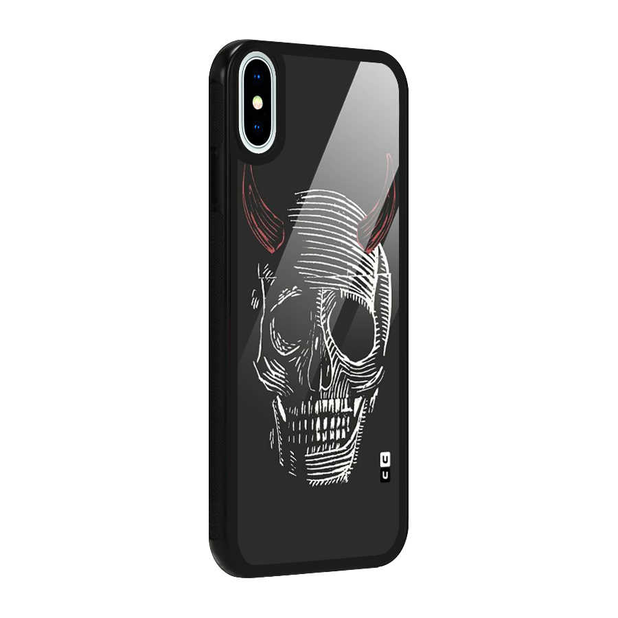 Spooky Face Glass Back Case for iPhone X