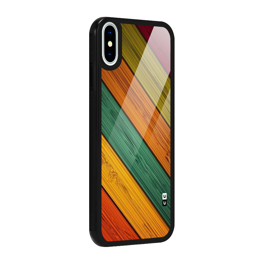 Stripes Classic Design Glass Back Case for iPhone X