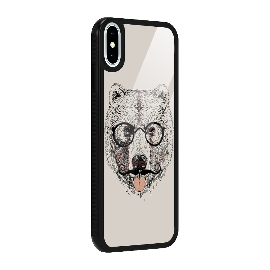 Studious Bear Glass Back Case for iPhone X