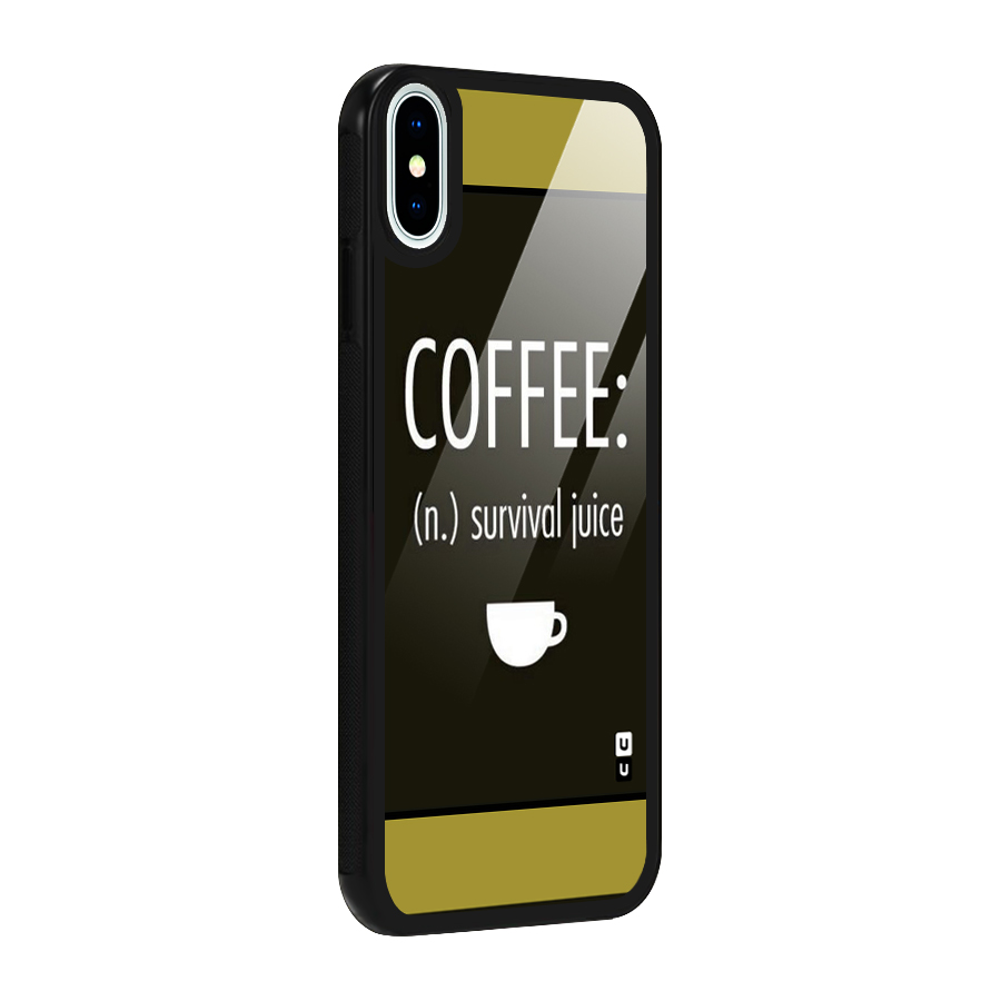 Survival Juice Glass Back Case for iPhone X