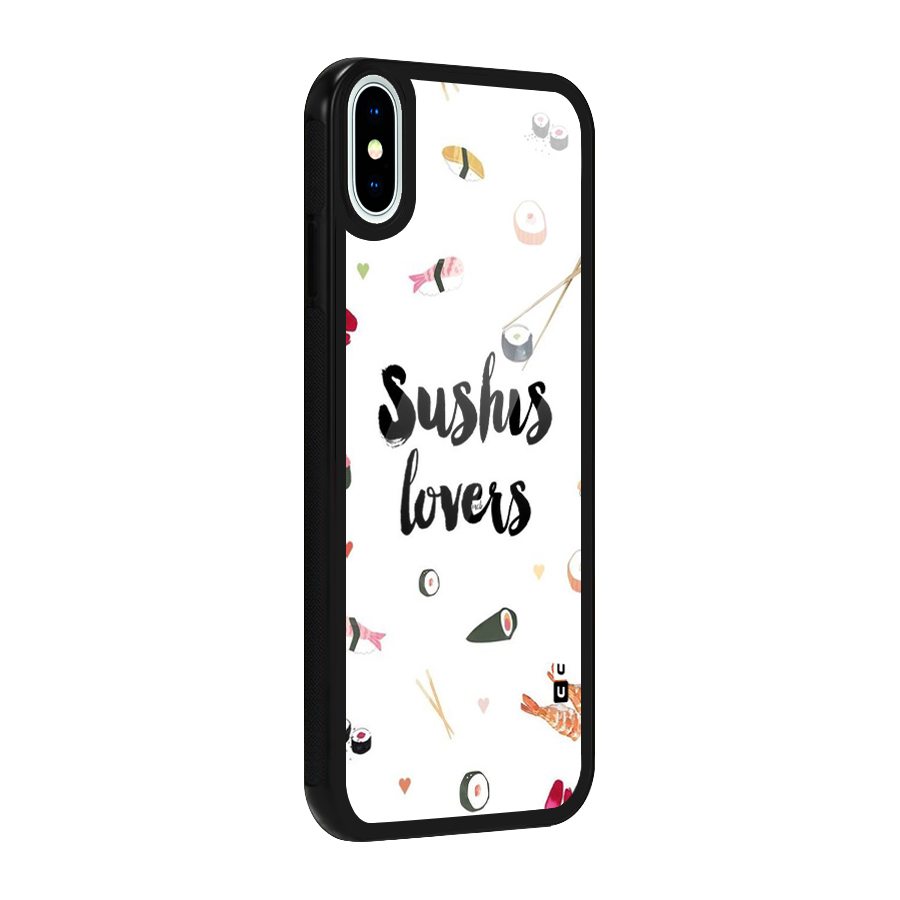 Sushi Lovers Glass Back Case for iPhone X