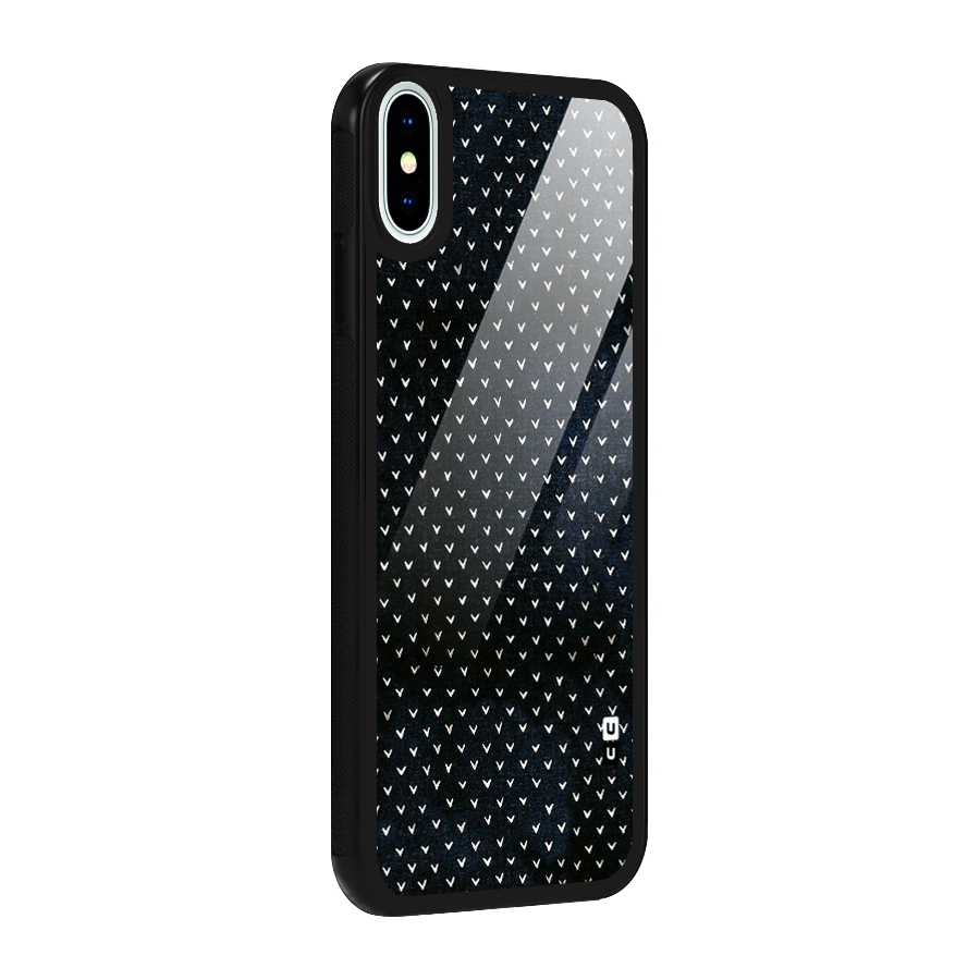 Tiny White Hearts Glass Back Case for iPhone X