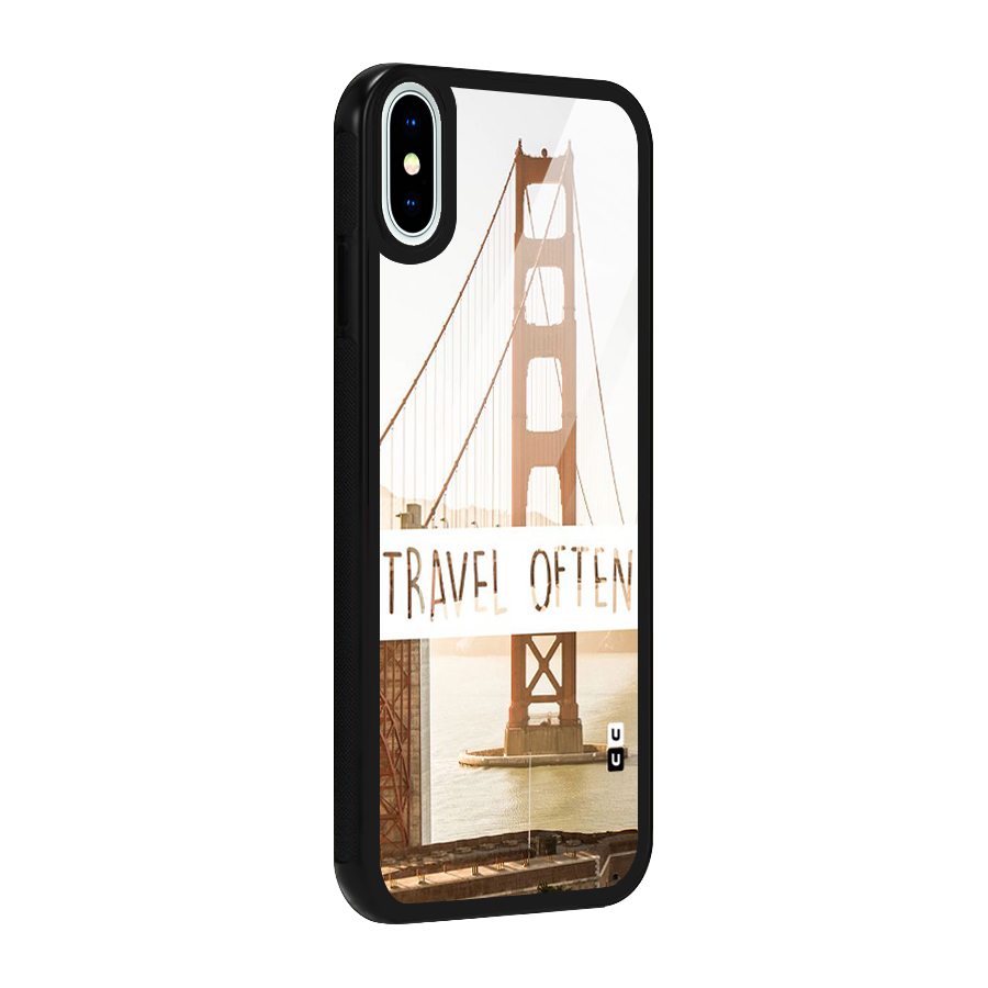 Travel Often Glass Back Case for iPhone X