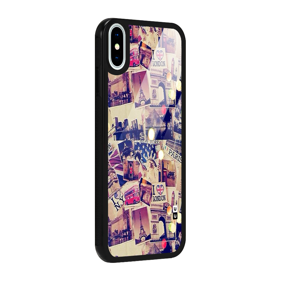 Travel Pictures Glass Back Case for iPhone X