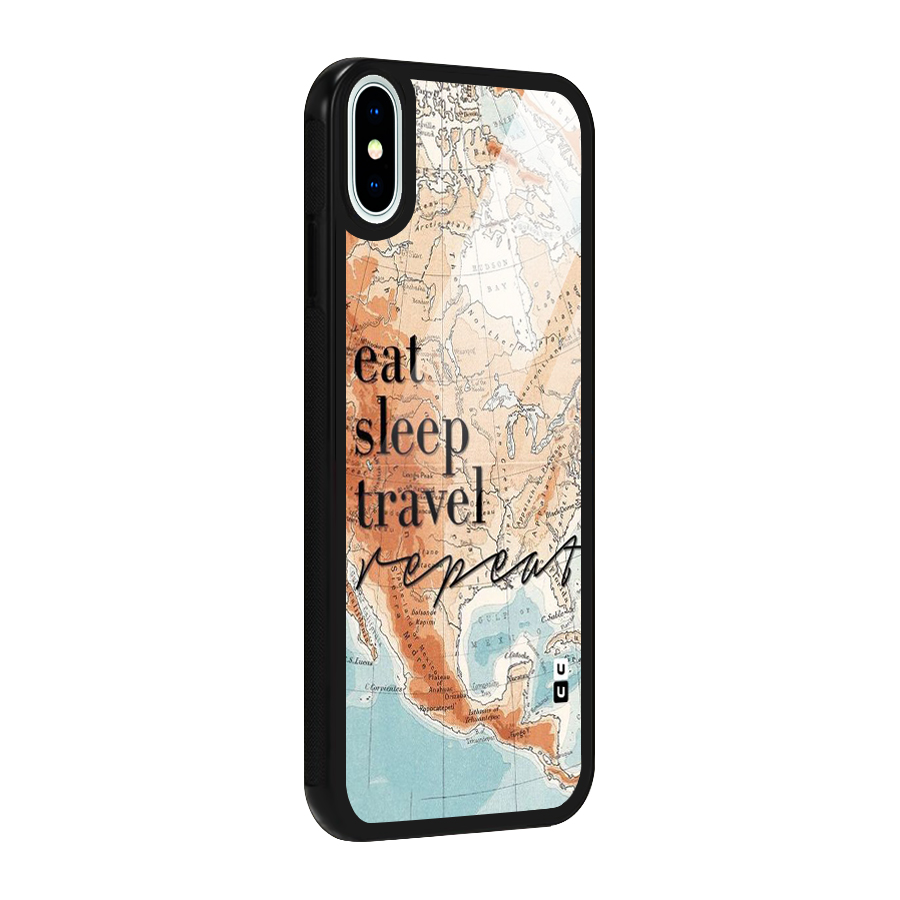 Travel Repeat Glass Back Case for iPhone X