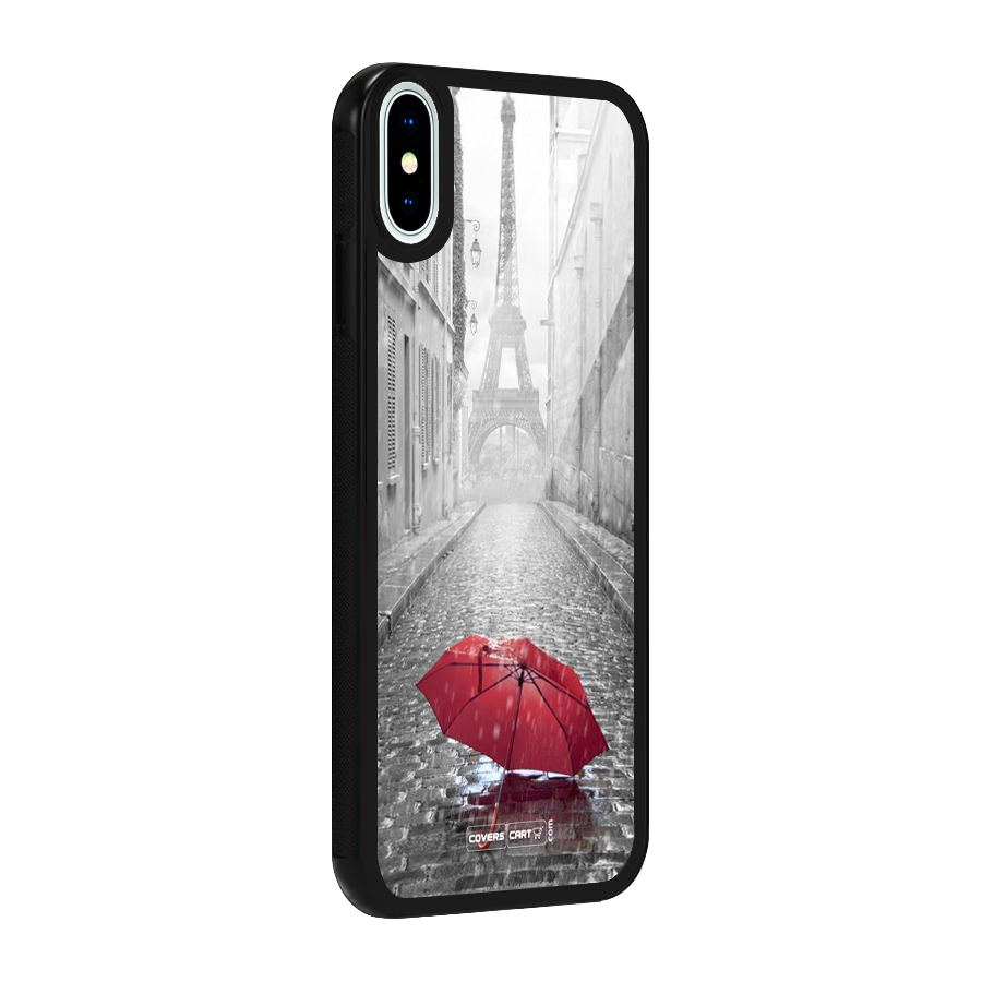 Umbrella Paris Glass Back Case for iPhone X