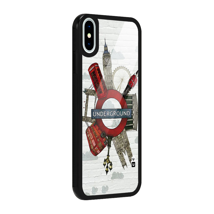 Underground Design Glass Back Case for iPhone X