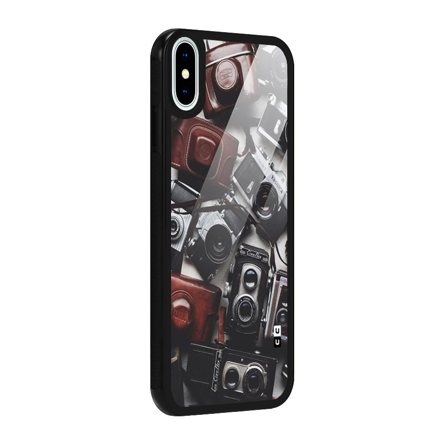 Vintage Beauty Shutter Glass Back Case for iPhone X
