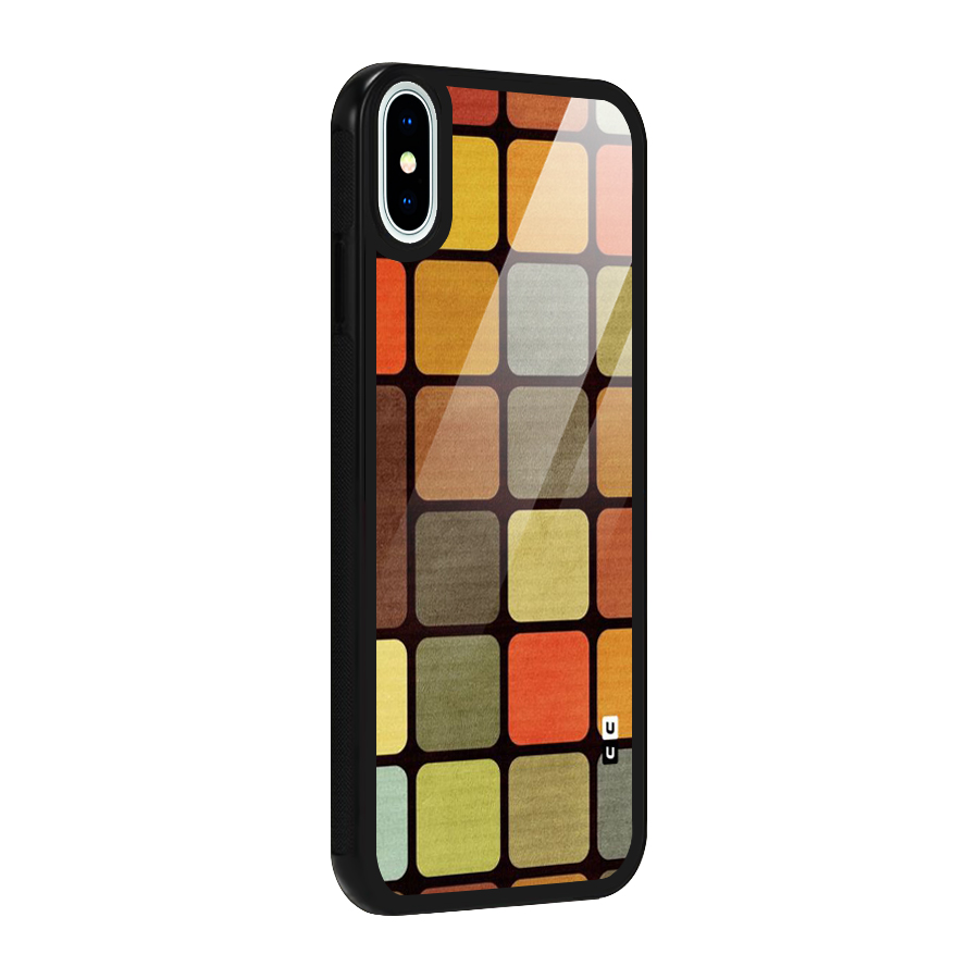 Vintage Boxes Glass Back Case for iPhone X