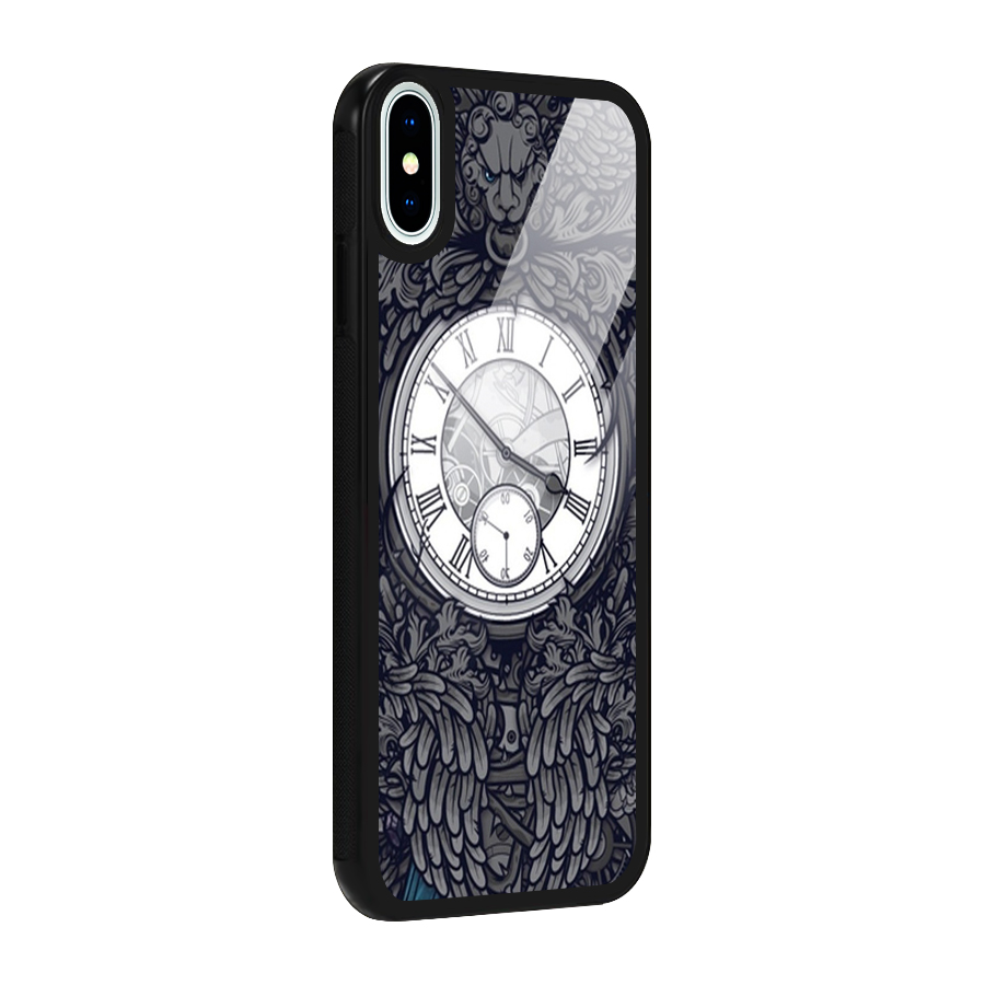 Wall Clock Glass Back Case for iPhone X
