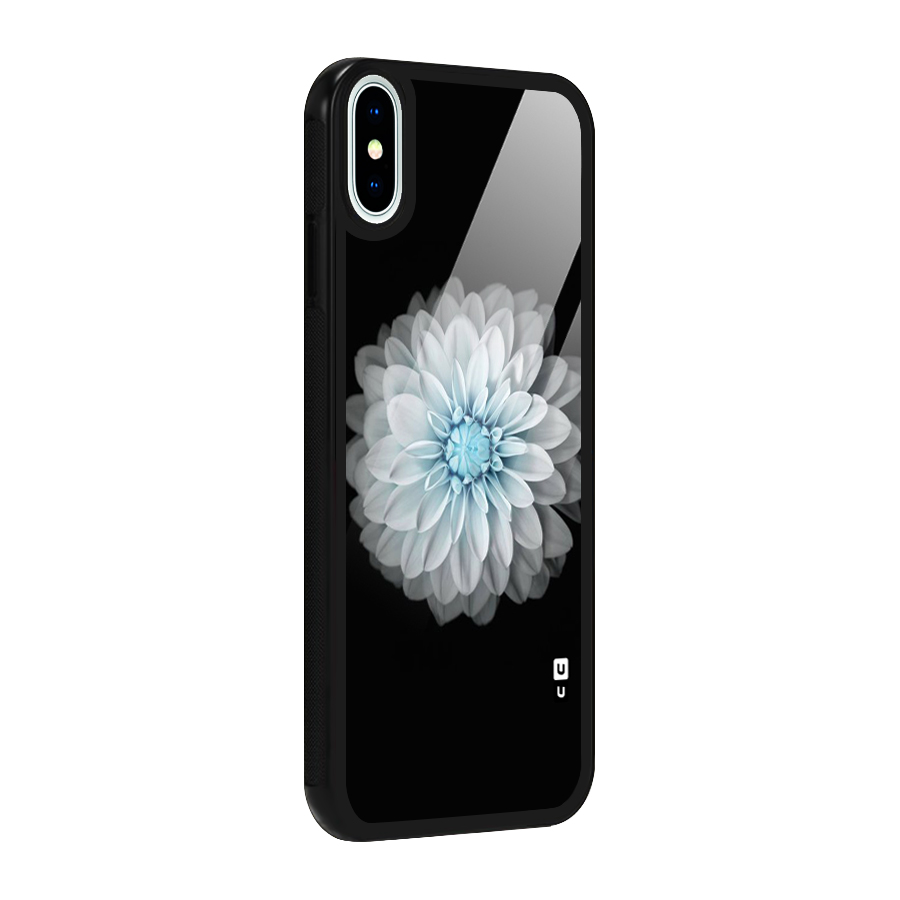 White Bloom Glass Back Case for iPhone X