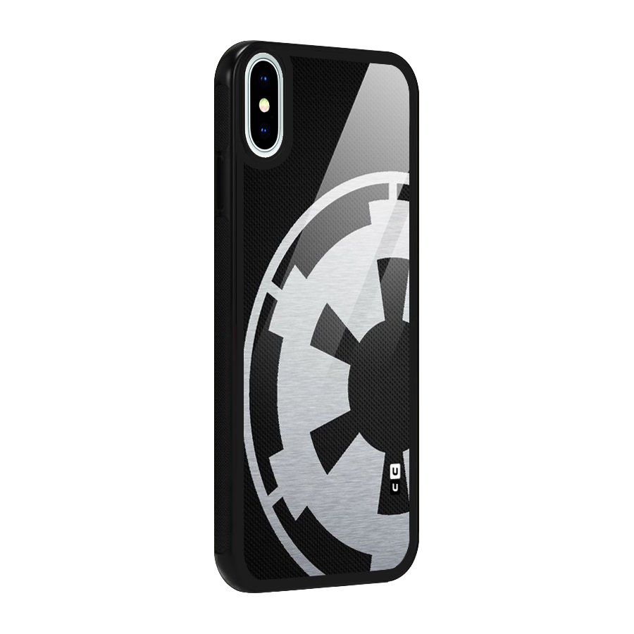 White Wheel Glass Back Case for iPhone X