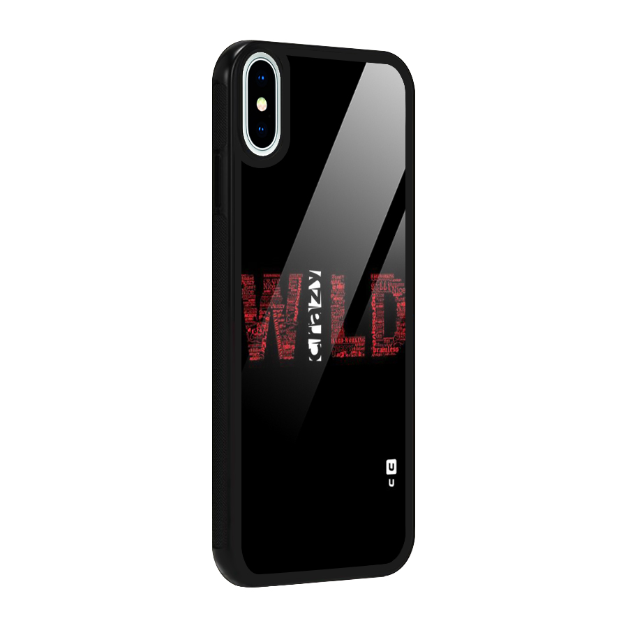 Wild Crazy Glass Back Case for iPhone X
