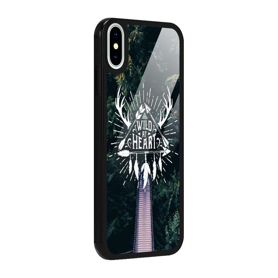 Wild Heart Glass Back Case for iPhone X