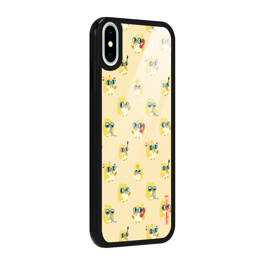 Yellow Parrot Glass Back Case for iPhone X