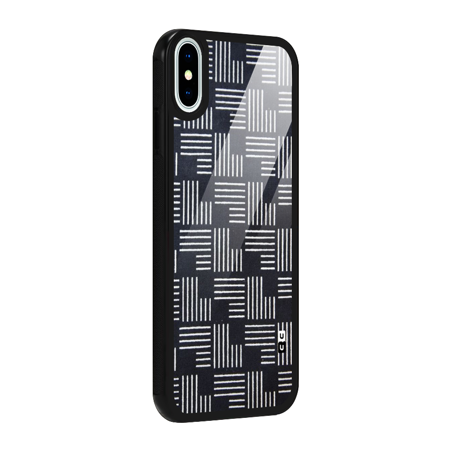 Zig Zag Hierarchy Glass Back Case for iPhone X