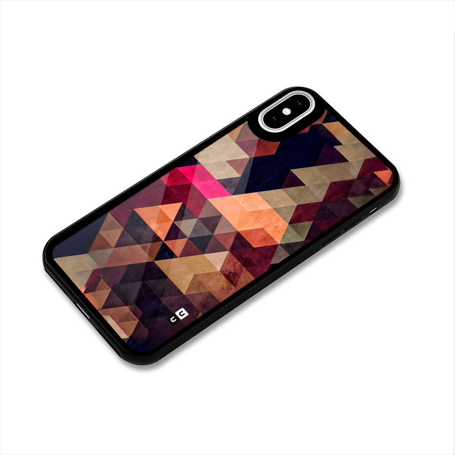 Abstract Beauty Triangles Glass Back Case for iPhone X