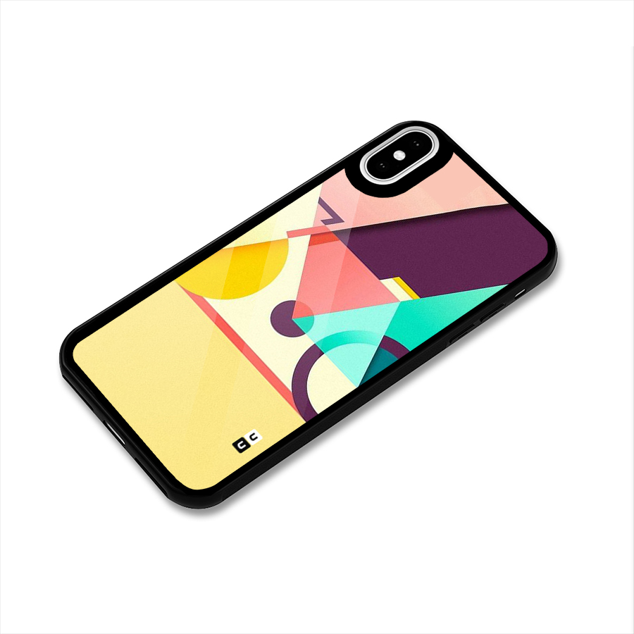 Abstract Cycle Glass Back Case for iPhone X