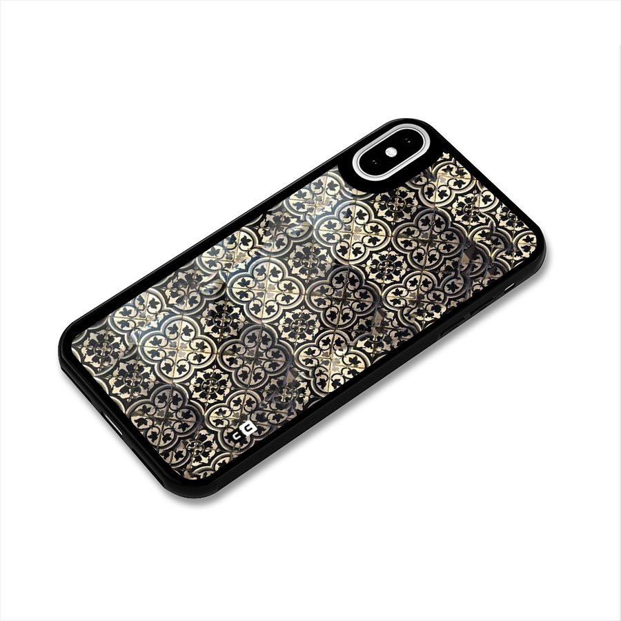 Abstract Tile Glass Back Case for iPhone X
