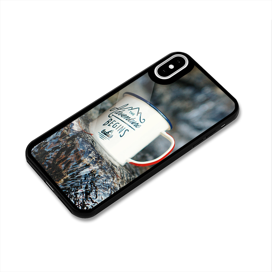 Adventure Begins Glass Back Case for iPhone X