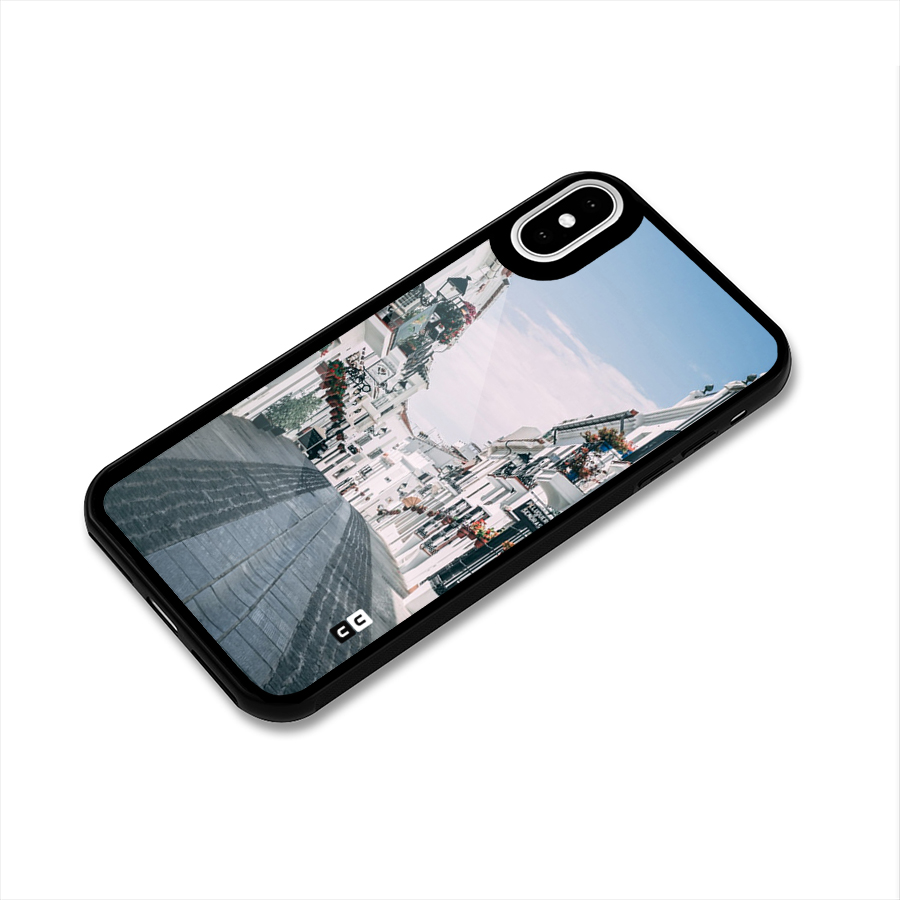 Aesthetic Street Glass Back Case for iPhone X