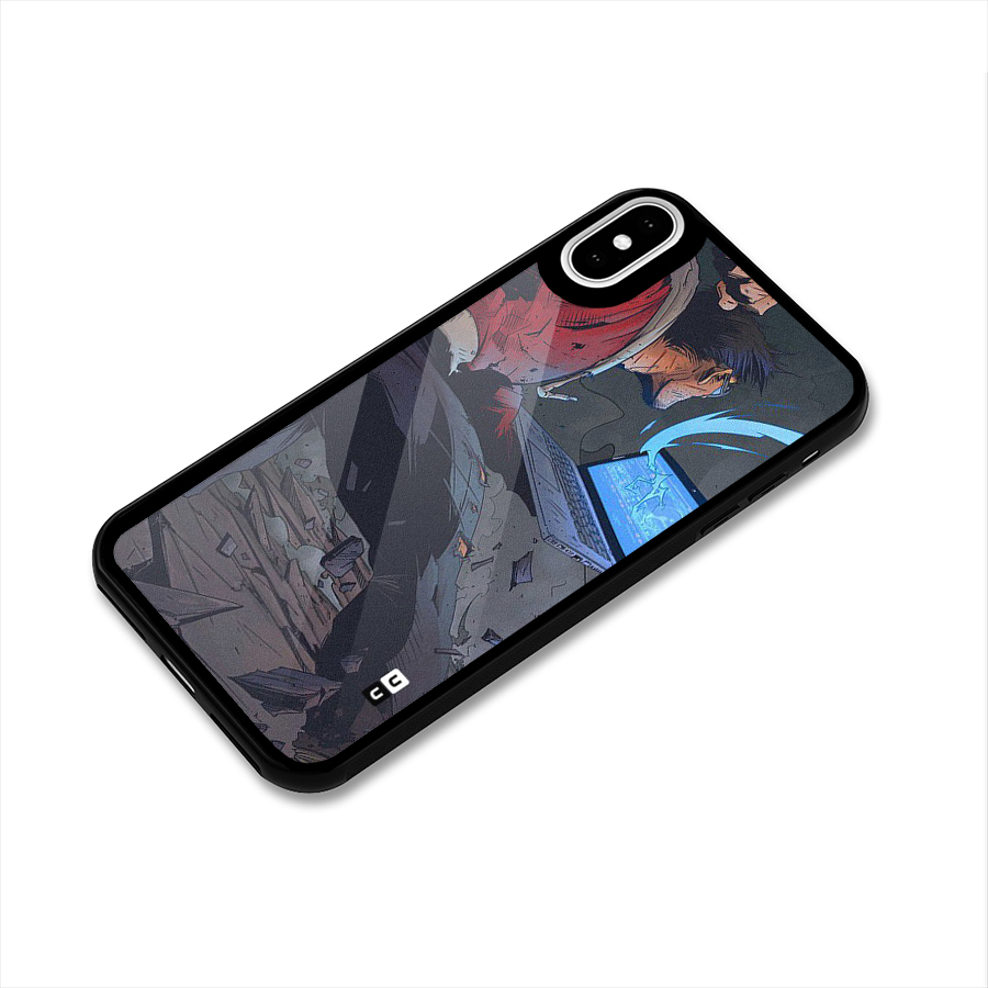 Angry Programmer Glass Back Case for iPhone X
