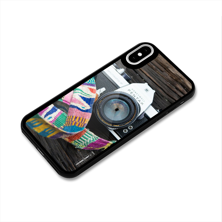 Antique Camera Glass Back Case for iPhone X
