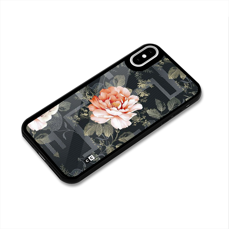 Art And Floral Glass Back Case for iPhone X