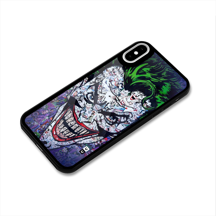 Art Face Glass Back Case for iPhone X