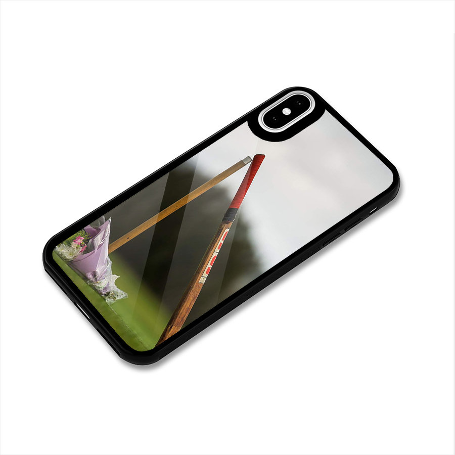 Bat Wicket Glass Back Case for iPhone X