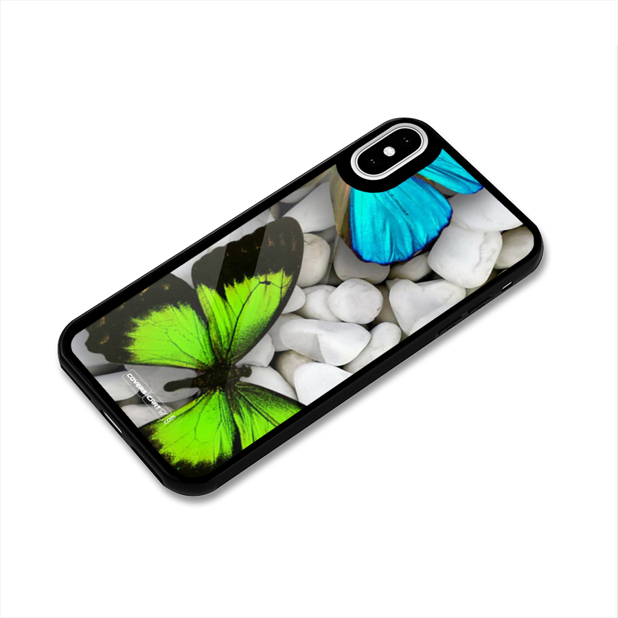 Beautiful Butterflies Glass Back Case for iPhone X