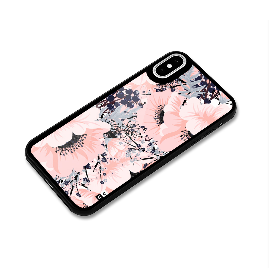 Beautiful Flowers Glass Back Case for iPhone X