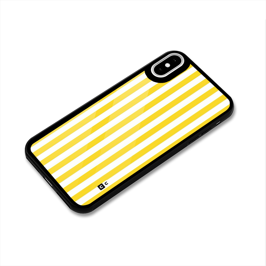 Beauty Color Stripes Glass Back Case for iPhone X