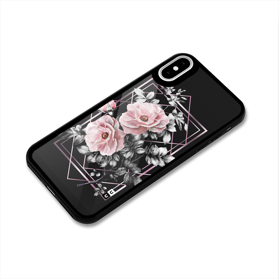 Beguilling Pink Floral Glass Back Case for iPhone X