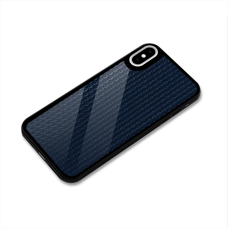 Blue-Pattern Glass Back Case for iPhone X