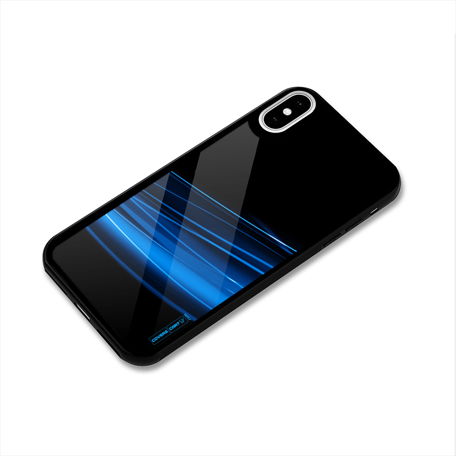 Blue Flow Glass Back Case for iPhone X