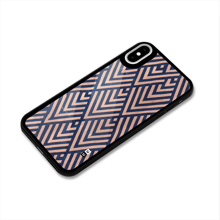 Blue Peach Glass Back Case for iPhone X