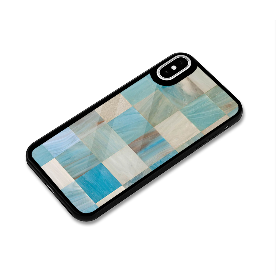 Blue Tiles Glass Back Case for iPhone X