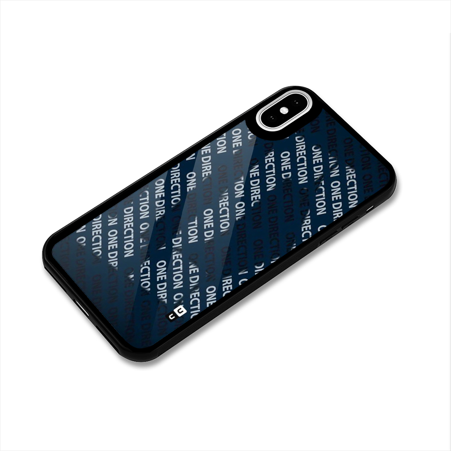 Blue Way Glass Back Case for iPhone X