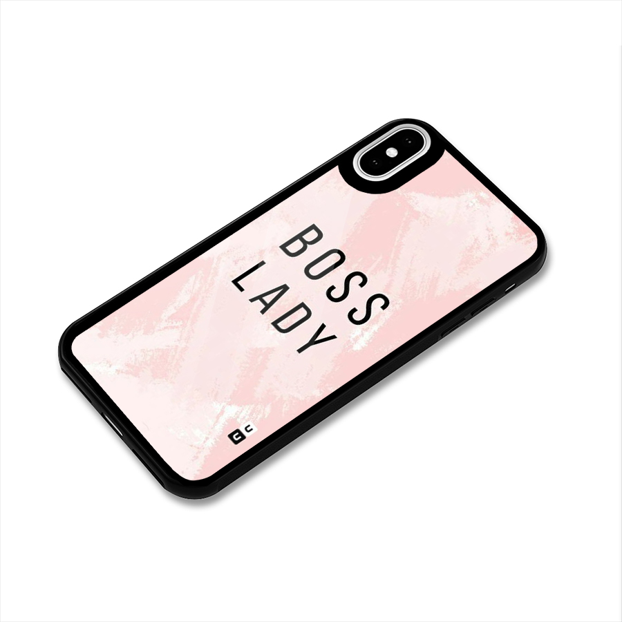 Boss Lady Pink Glass Back Case for iPhone X