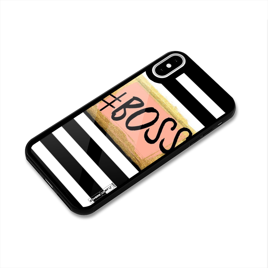 Boss Stripes Glass Back Case for iPhone X