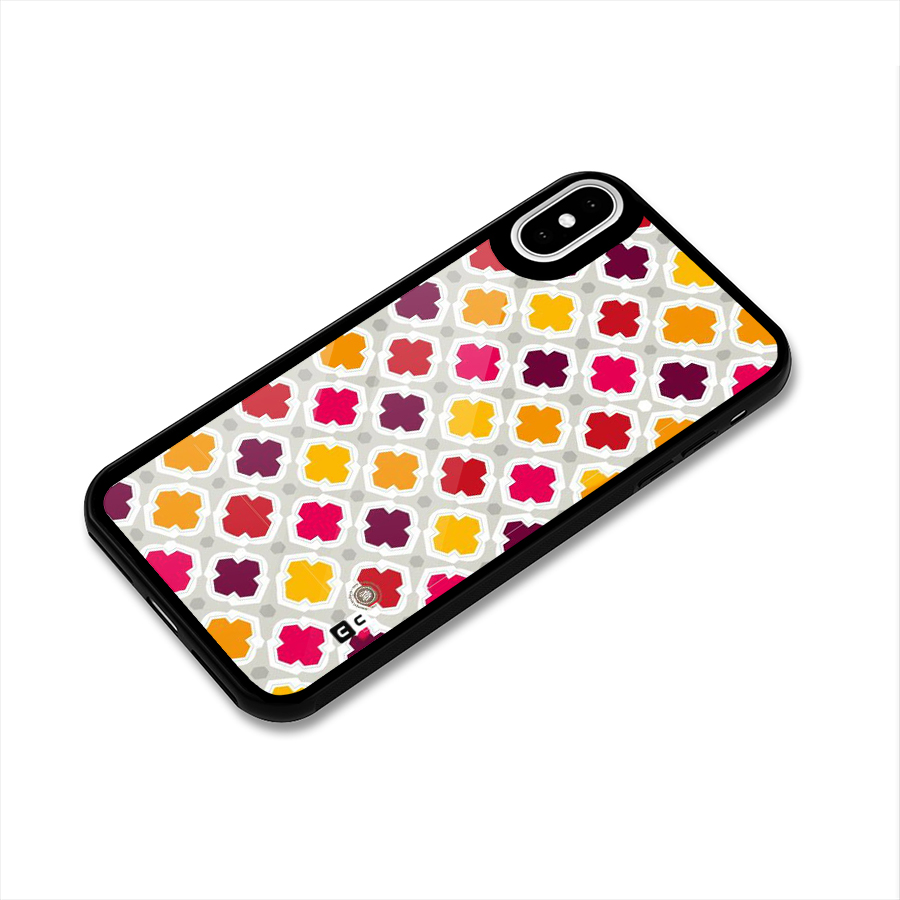 Bright Pattern Glass Back Case for iPhone X