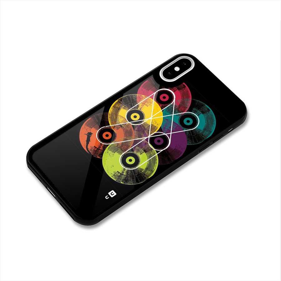 CD Tapes Glass Back Case for iPhone X