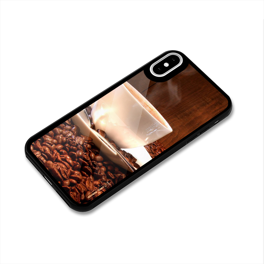 Caffeine Beans Glass Back Case for iPhone X