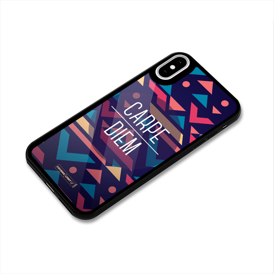 Carpe Diem Glass Back Case for iPhone X