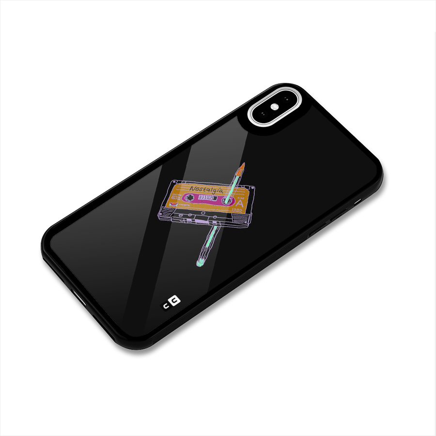 Casette Nostalgia Glass Back Case for iPhone X