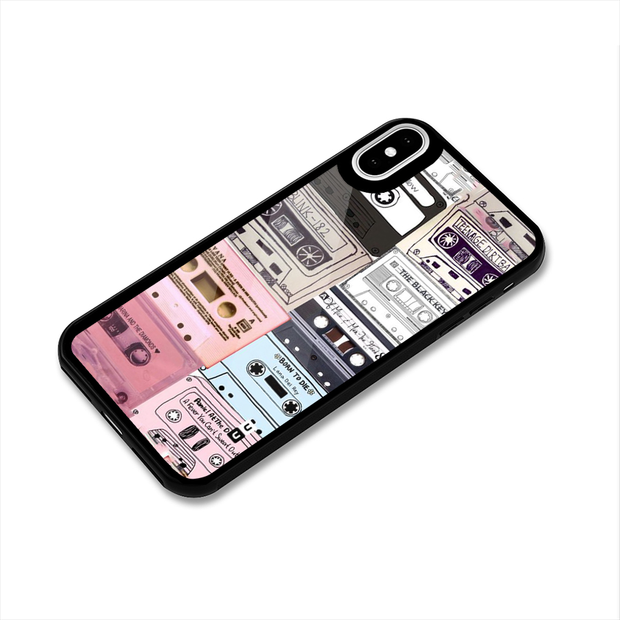 Casette Rolling Glass Back Case for iPhone X
